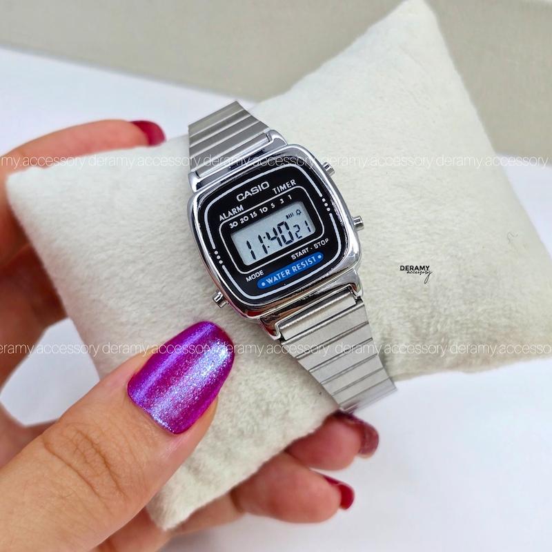 ساعت کاسیو نوستالژی سیلور بند کرکره ای | ساعت مچی زنانه casio  292--موتور با کیفیت فول امکانات  در دو رنگ