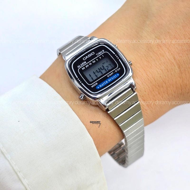 ساعت کاسیو نوستالژی سیلور بند کرکره ای | ساعت مچی زنانه casio  292--موتور با کیفیت فول امکانات  در دو رنگ