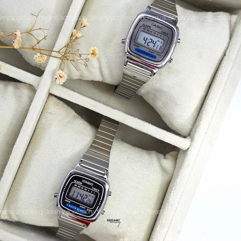 ساعت کاسیو نوستالژی سیلور بند کرکره ای | ساعت مچی زنانه casio  292--موتور با کیفیت فول امکانات  در دو رنگ