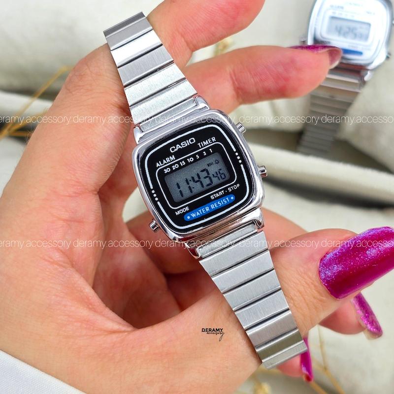 ساعت کاسیو نوستالژی سیلور بند کرکره ای | ساعت مچی زنانه casio  292--موتور با کیفیت فول امکانات  در دو رنگ