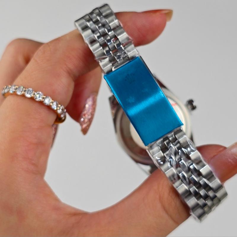 ساعت مچی رولکس صفحه سبز درباری مناسب خانم ها| ساعتمچی زنانه rolex سایز مناسب خانم ها کوچک  125-