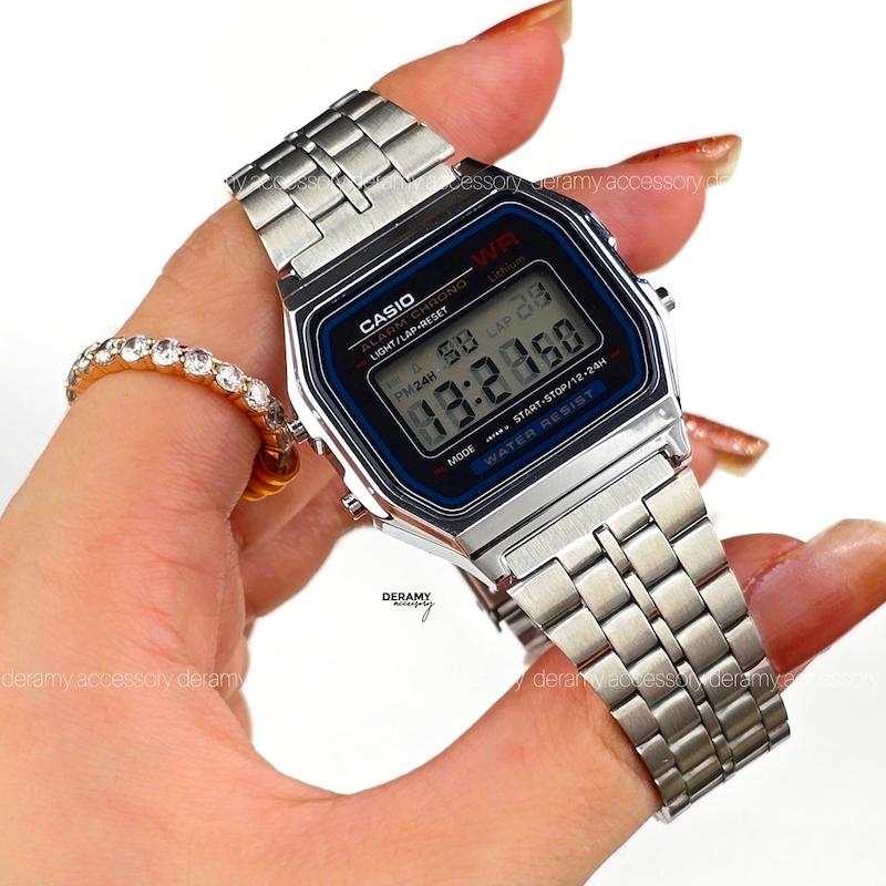 ۲ سایز (بزرگ /کوچک) ساعت کاسیو نوستالژی فول امکانات اسپرت | ساعتمچی  مناسب خانم و آقا casio  دیجیتالی کد 093 گرید بالا-309