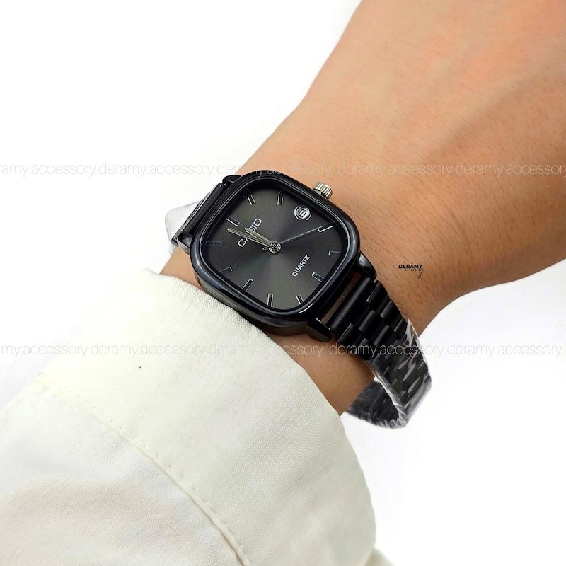 ست /تک | ساعتمچی کاسیو مربعی  مشکی صفحه مشکی نوک مدادی | ساعت مچی اولد مانی casio ست و مردانه 180 -مونتاژ ژاپن-