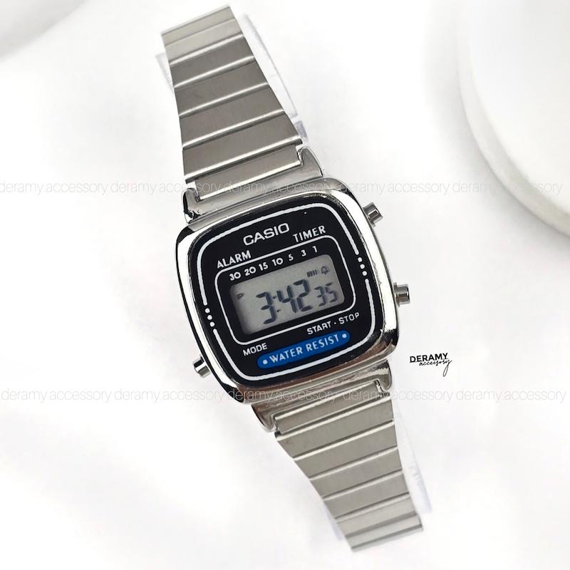 ساعت کاسیو نوستالژی سیلور بند کرکره ای 338 | ساعت مچی زنانه casio  292--موتور با کیفیت فول امکانات  در دو رنگ-کپی
