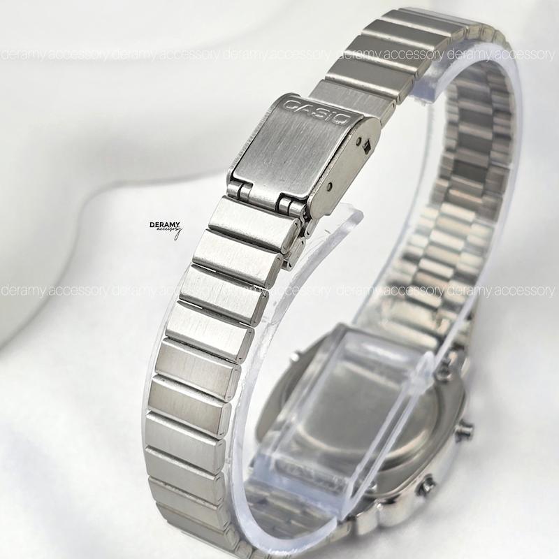 ساعت کاسیو نوستالژی سیلور بند کرکره ای 338 | ساعت مچی زنانه casio  292--موتور با کیفیت فول امکانات  در دو رنگ-کپی