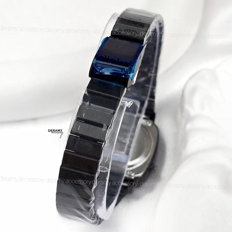 ساعت کاسیو نوستالژی تمام مشکی بند کرکره ای | ساعت مچی زنانه casio  292--موتور با کیفیت فول امکانات  زنانه-340