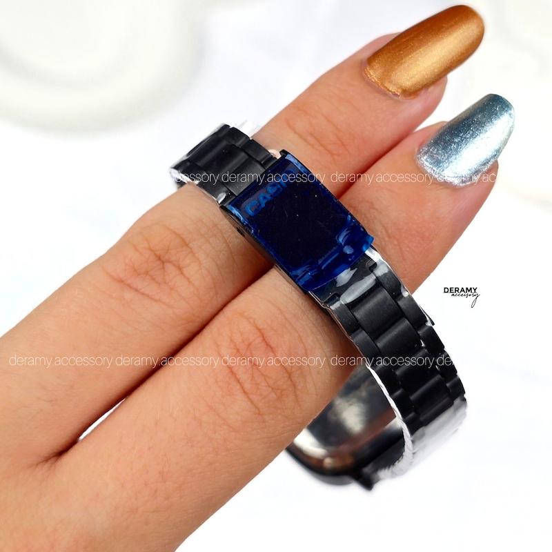  / زنانه / ساعتمچی کاسیو مشکی صفحه قرمز درباری (چری) ترند مربعی| ساعت مچی اولد مانی  casio زنانه  180 - مربع -ضد حساسیت 331- گرید ژاپن
