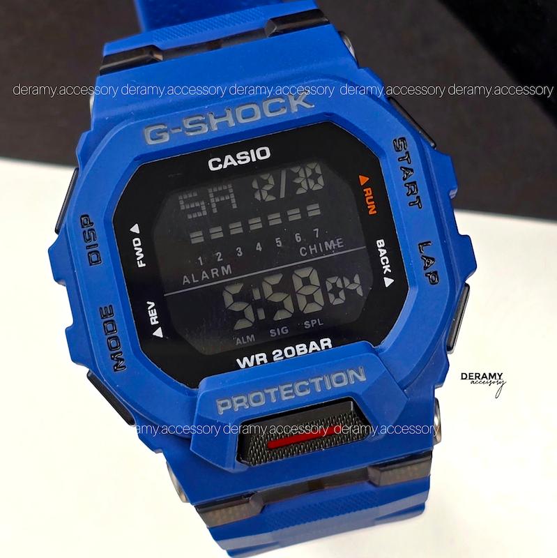 ساعت جیشاک تایلندی مقاوم در برابر اب WR 20bar | ساعت g shock مردانه ابی سورمه ای کد 373
