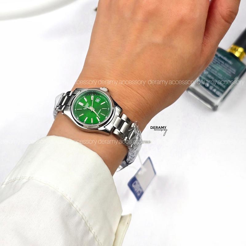 / زنانه / ساعت کاسیو کلاسیک سیلور  صفحه سبز | ساعت زنانه  casio  کلاسیک  --389