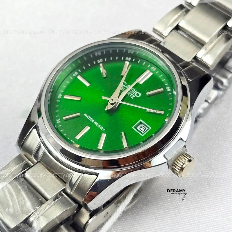 / زنانه / ساعت کاسیو کلاسیک سیلور  صفحه سبز | ساعت زنانه  casio  کلاسیک  --389