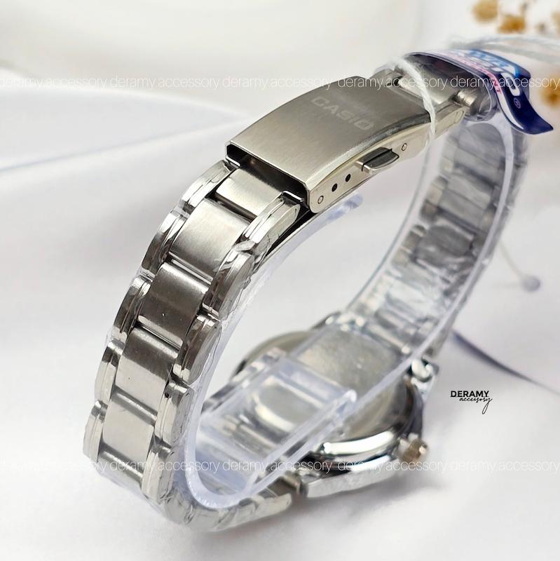 / زنانه / ساعت کاسیو کلاسیک سیلور  صفحه قرمز (چری) | ساعت زنانه  casio  کلاسیک 393