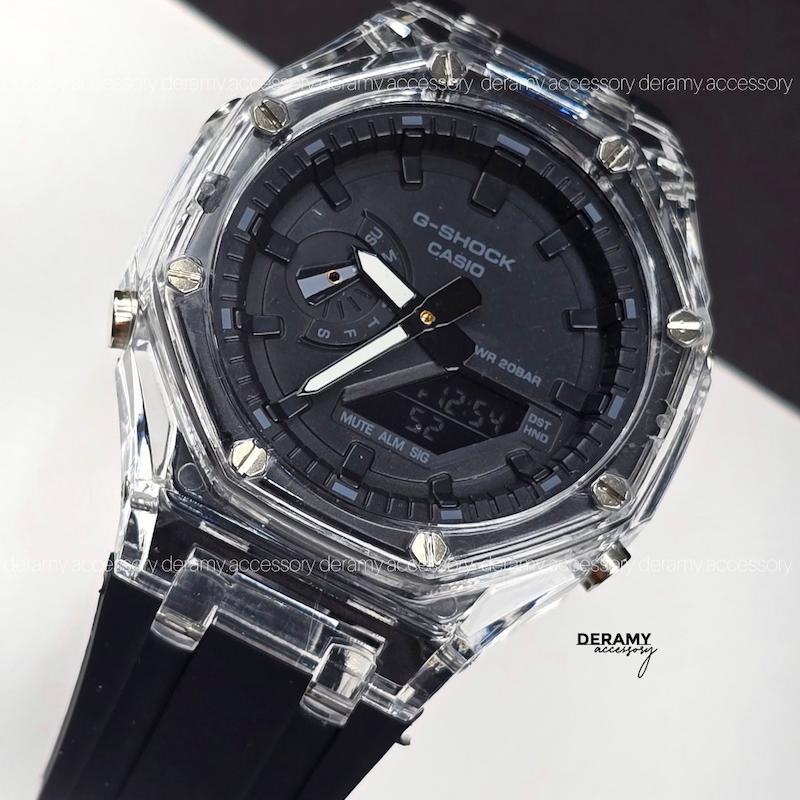 ساعت جی شاک پمپی تمام مشکی  مناسب اقایان و خانم ها | ساعت مچی کاسیو جیشاک g shock فول امکانات کد 406 -گرید بالا چند زمانه انالوگ و دیجیتال  ژاپنی- -اسپرت---418