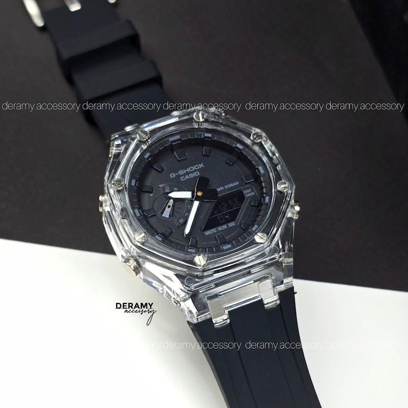 ساعت جی شاک پمپی تمام مشکی  مناسب اقایان و خانم ها | ساعت مچی کاسیو جیشاک g shock فول امکانات کد 406 -گرید بالا چند زمانه انالوگ و دیجیتال  ژاپنی- -اسپرت---418