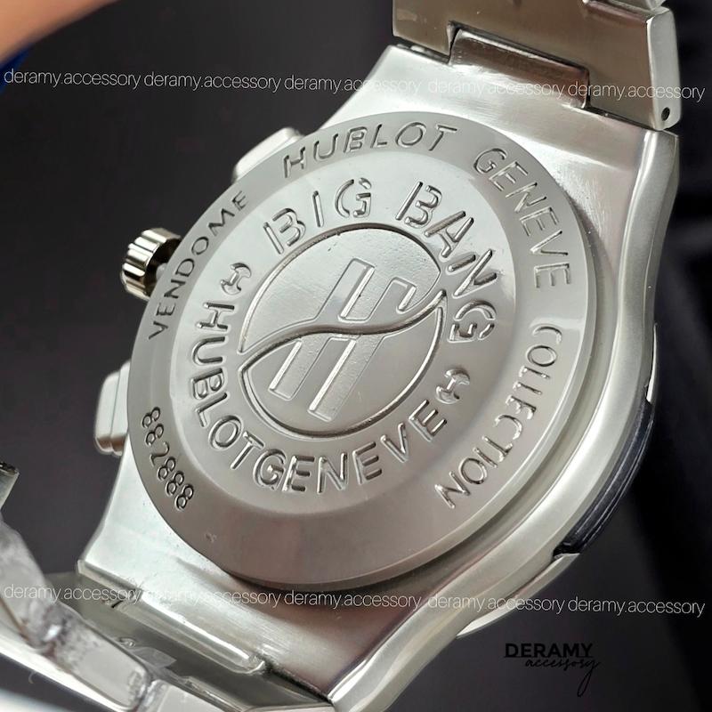 هابلوت کیفیت A طرح کرنوگراف روز شمار دار رنگ ثابت | ساعت مچی مردانه hublot geneve رفرنس 882888 bigbang استیل ضد حساسیت کد 426 - 515