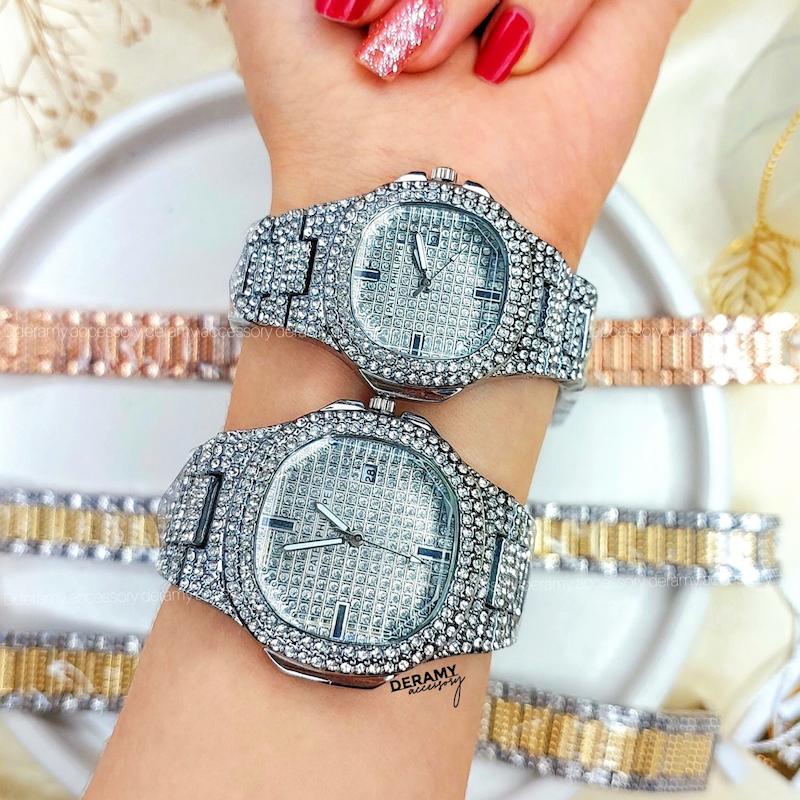 ساعت نگین دار پتک فیلیپ زنانه مردانه| ساعتمچی patek Philip  کد 077