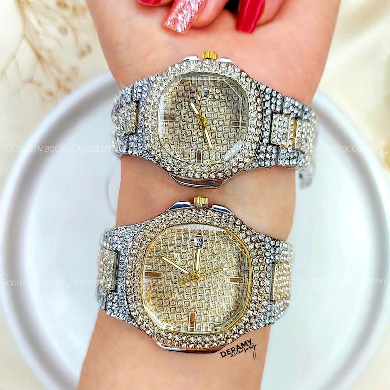 ساعت نگین دار پتک فیلیپ زنانه مردانه| ساعتمچی patek Philip  کد 077