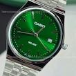 ساعتمچی مردانه کاسیو اولد مانی وینتیج قفل ریلی | ساعت مچی مردانه  کاسیو casio سیلور صفحه سبز 50m گادفادر . کد 349--ژاپن گرید بالا ویژه درامی اکسسوری