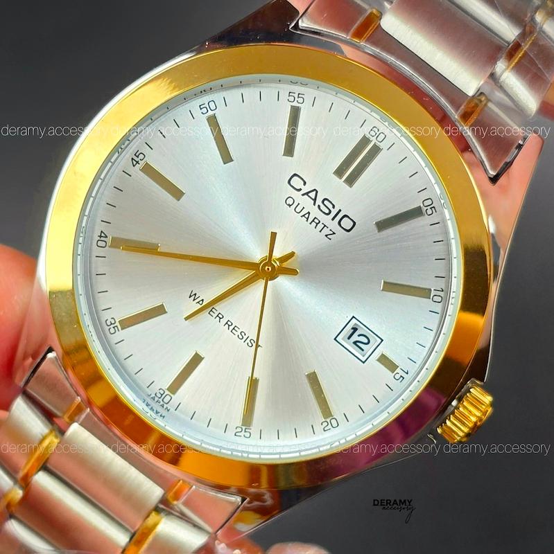 / مردانه / ساعت کاسیو کلاسیک سیلور طلایی صفحه سفید رفرنس ۱۳۳۲ mtp-1183| ساعت مردانه  casio کد  082 -ساخت ژاپن 290- گرید بالا --367- ویژه درامی اکسسوری 