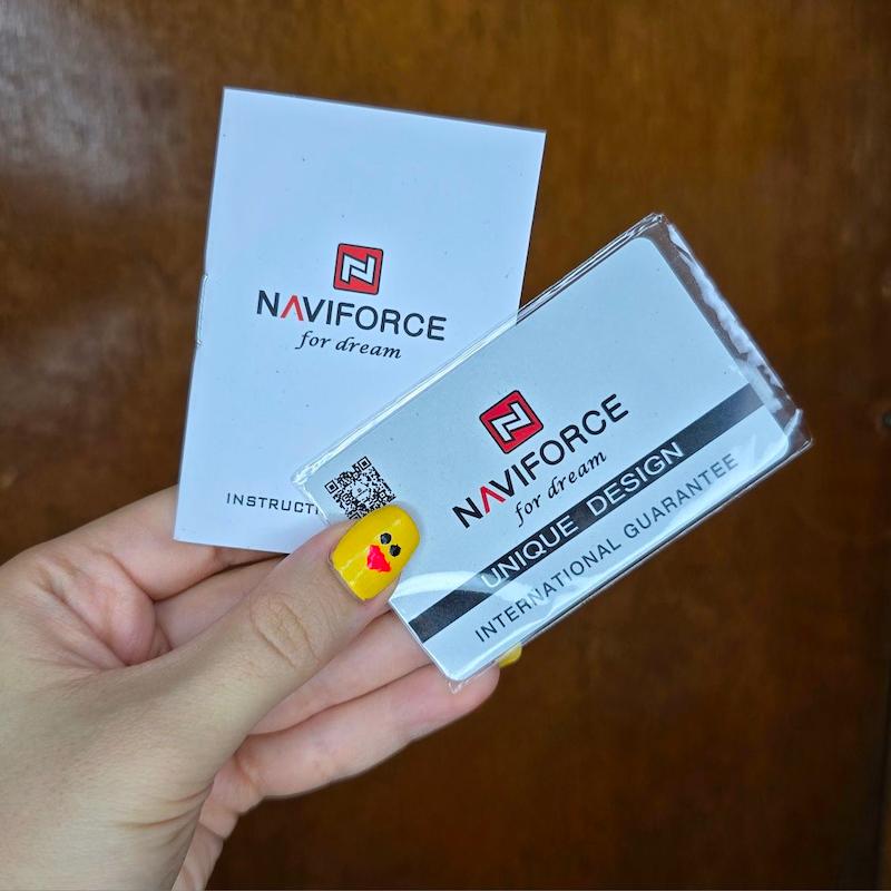 ساعت مچی مردانه نیوی فورس دارای دو بند مدل NAVIFORCE NF9089lS B/B کد 9089 به‌همراه کارت گارانتی دفترچه و باکس | ساعت نیوی فورس اصل شرکتی با بند استیل و به همراه بند چرمی اضافه ویژه درامی اکسسوری ۵۱۰ 