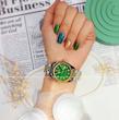 ساعت مچی رولکس سیلورطلایی صفحه سبز درباری مناسب خانم ها| ساعتمچی زنانه rolex سایز مناسب خانم ها کوچک  526 تخفیف ویژه درامی