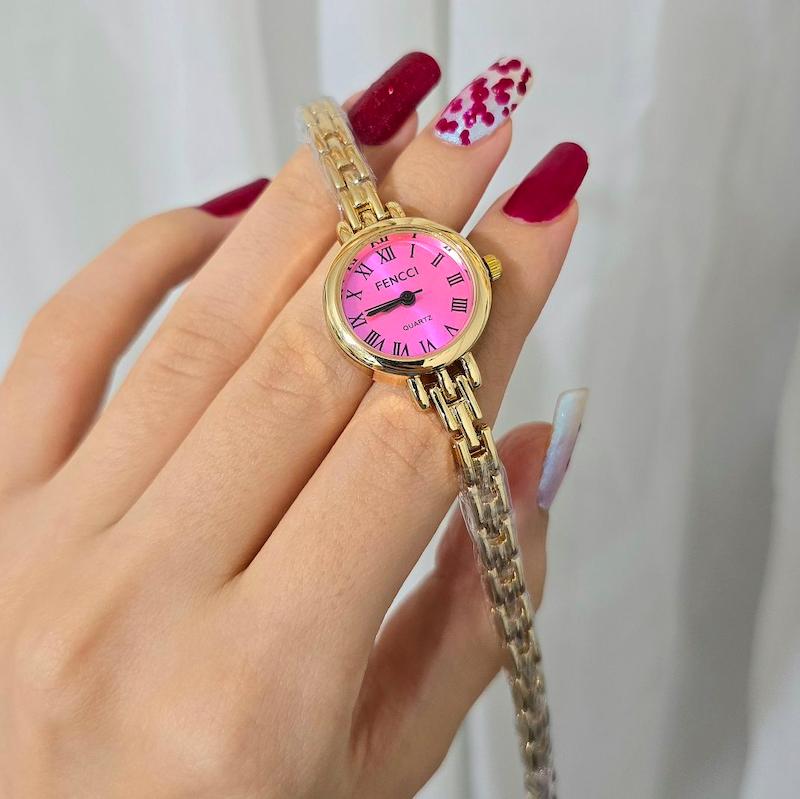 ساعت فنسی ظریف صورتی باربی barbie fencci کد۵۶۷