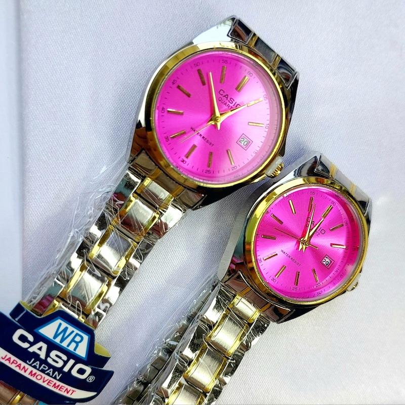 ساعت کاسیو صورتی زنانه  | ساعت زنانه casio پرنسسی با باکس رایگان کد  082 