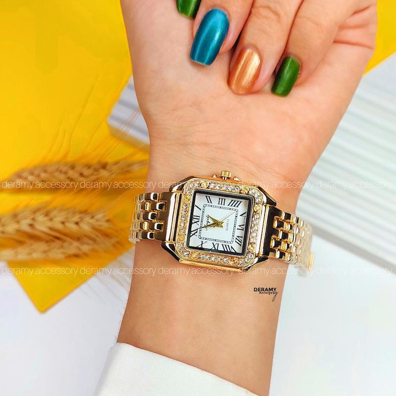 ساعت مچی طرح کارتیر زنانه | ساعتمچی الی وی cartier کد 115 با هارد باکس رایگان