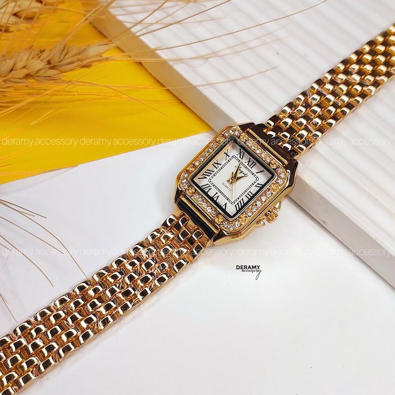 ساعت مچی طرح کارتیر زنانه | ساعتمچی الی وی cartier کد 115 با هارد باکس رایگان