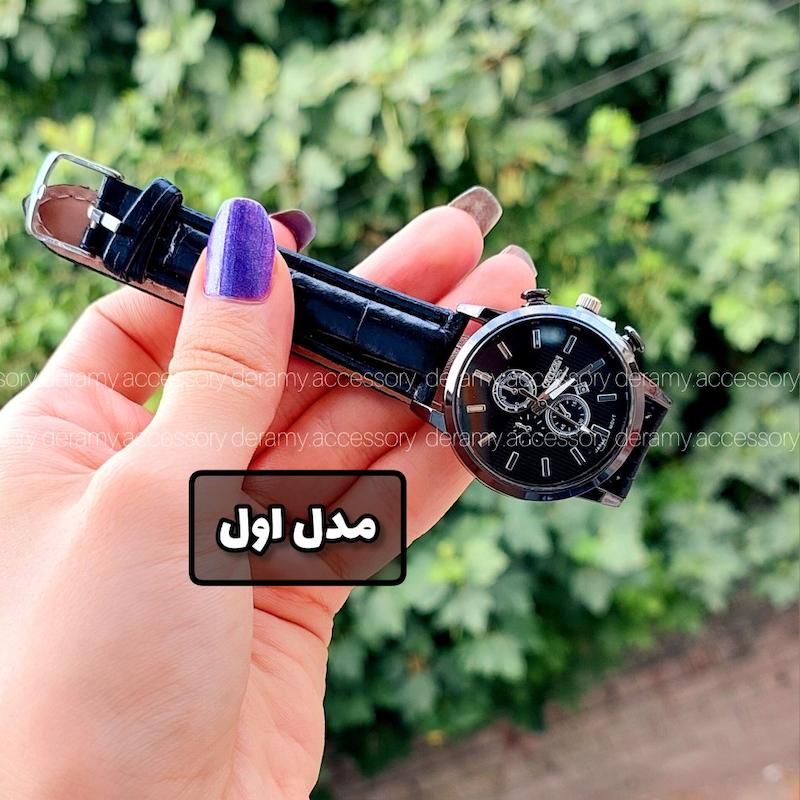 ساعت مچی چرمی زنانه سیتیزن vip روز شمار دار | ساعت زنانه طرح سه موتور citizen کد 084