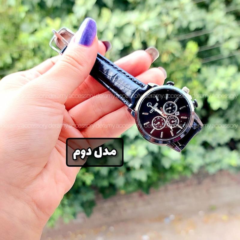 ساعت مچی چرمی زنانه سیتیزن vip روز شمار دار | ساعت زنانه طرح سه موتور citizen کد 084