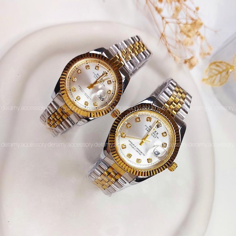 ساعت مچی  زنانه مردانه رولکس | ست ساعتمچی  rolex دارای دو باکس 125
