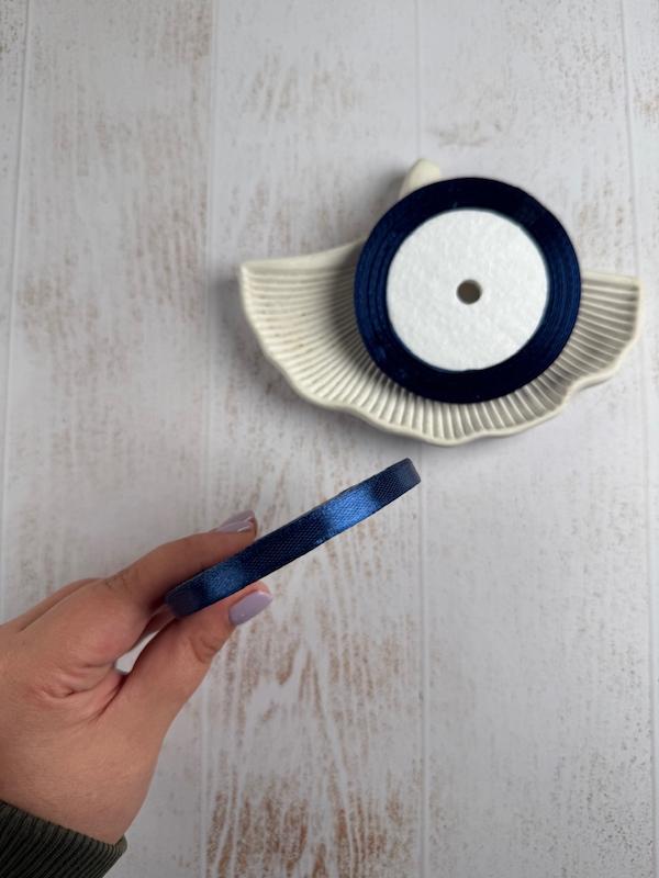 روبان سرمه ای نیم سانتی ساتن