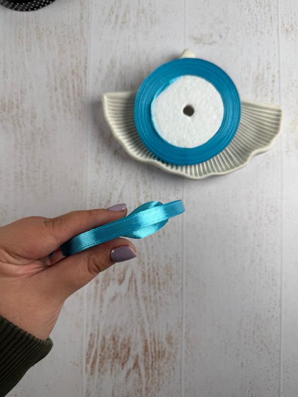 روبان آبی نیم سانتی ساتن