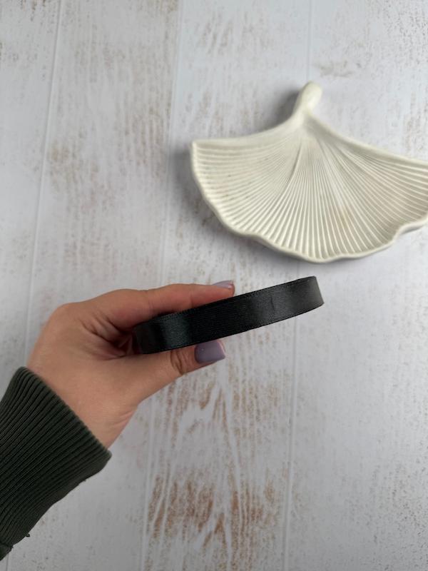 روبان مشکی یک سانتی ساتن