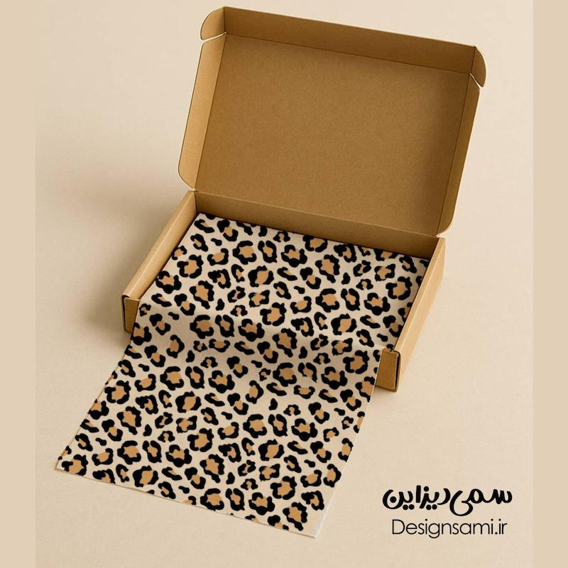 کاغذ پوستی طرح پلنگی