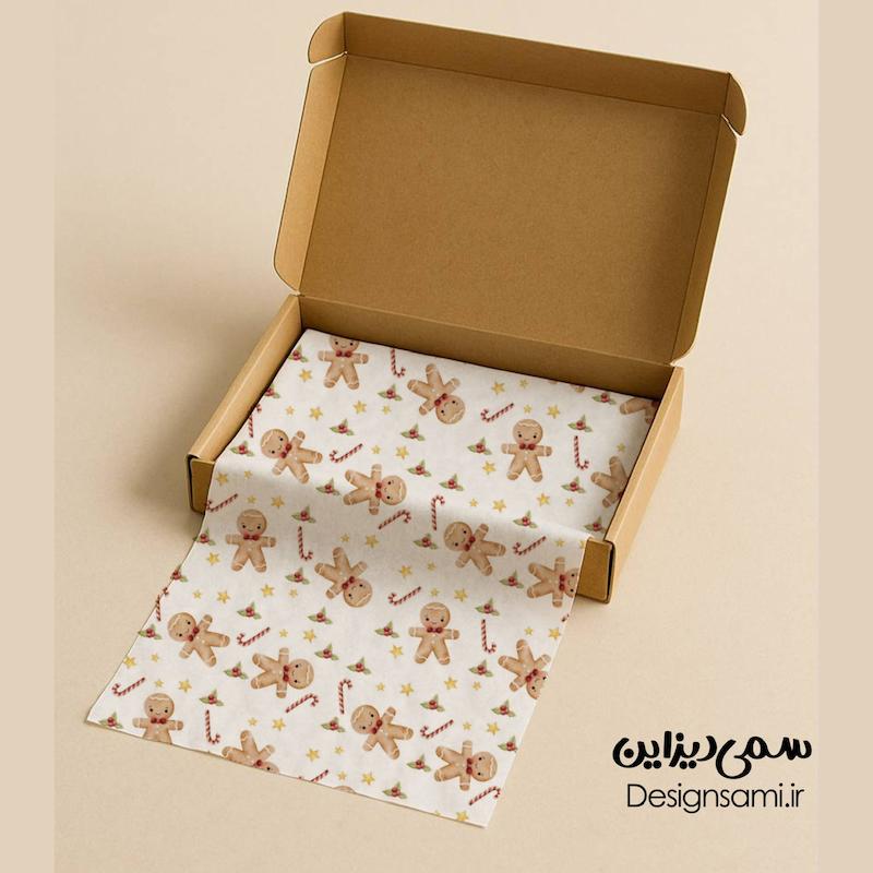 کاغذ پوستی طرح کریسمس