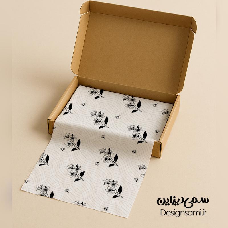 کاغذ پوستی طرح گل🖤