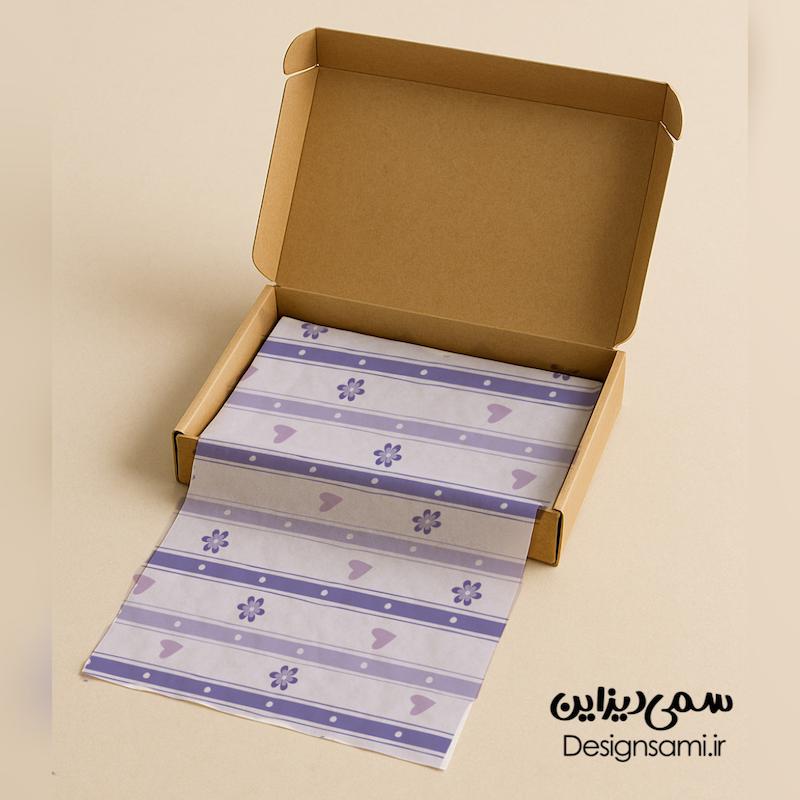 کاغذ پوستی طرح گل یاسی💜