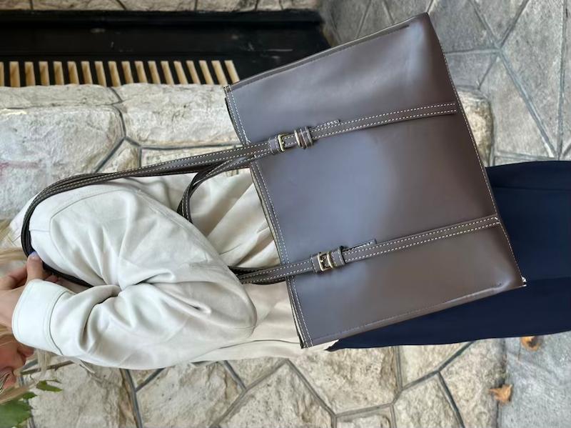 کیف آنا چرمی بزرگ قهوه ای