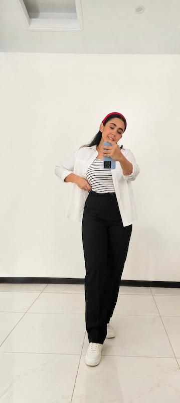 شلوار راسته پارچه ای 