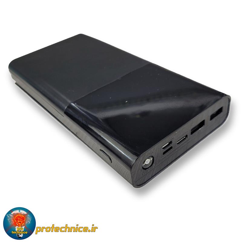 کیس پاوربانک 30000mAh دو خروجی USB به همراه نمایشگر و برد 8 باتری مدل +A8