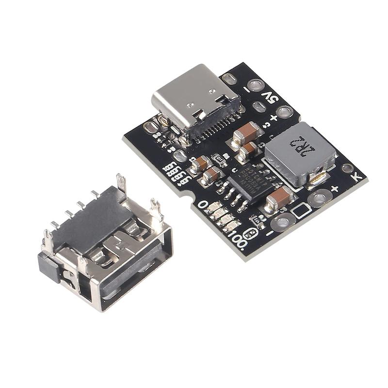 ماژول شارژر و بوستر باتری لیتیومی 2 آمپر چراغدار TYPE-C  | ماژول پاوربانک