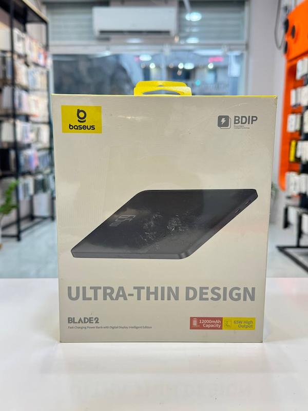 پاور بانک 65 وات 12000 بیسوس ultra-thin design blade2-مشکی