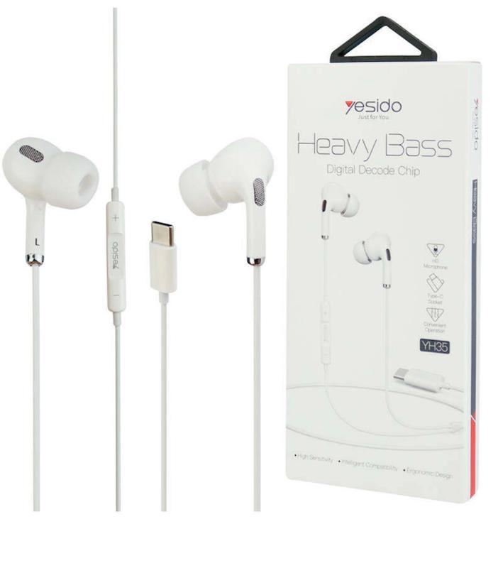 هنزفری سیمی با جک تایپ سیYESIDO