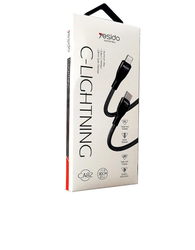 کابل پاوربانکی تایپ سی به لایتنینگ YESIDO