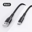 کابل شارژ USB به Type-C برند USAMS مدل U68 رنگ مشکی