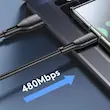 انتقال دیتا کابل شارژ USB به Type-C برند USAMS مدل U68