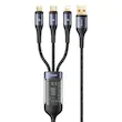 کابل شارژ چند منظوره USB به Type-C/Micro/Lightning برند USAMS مدل SJ582