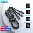 قابلیت های کابل شارژ چند منظوره USB به Type-C/Micro/Lightning برند USAMS مدل SJ582