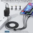لایف استایل کابل شارژ چند منظوره USB به Type-C/Micro/Lightning برند USAMS مدل SJ582